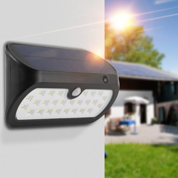 26LED solcellsdriven rörelsesensorlampa utomhus trädgård