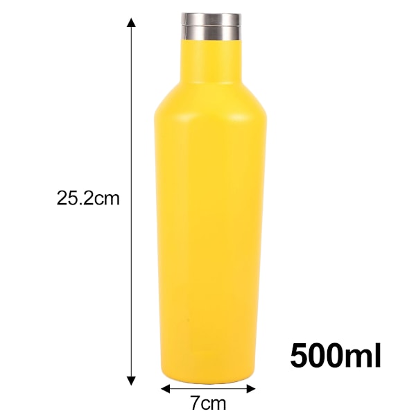 Isolerad Tumbler, Gloss Orchid, 500 ml – Återanvändbar vattenflaska håller drycker kalla eller varma – Mugghållarvänlig Tumbler med skruvlock Style 3