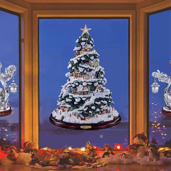 Christmas Window Stickers, 4 Pieces DIY Christmas Window