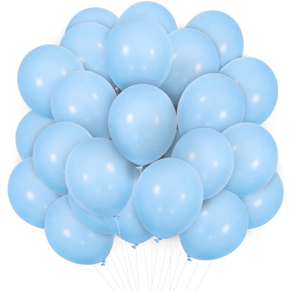 Azurblå ballonger, latexballonger för ballonggarlandbåge som