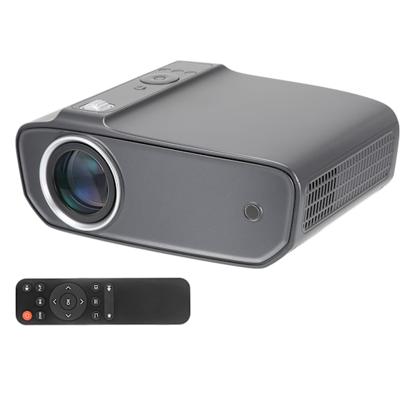 Mini Projektor Full HD 1080P LED Portabel Pärlgrå Projektionsutrustning för Hemmakontor AU-kontakt
