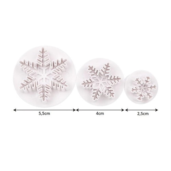 Snöflinga - Utstickare 3 st