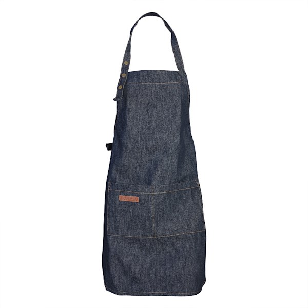 Förkläde i denim, bageri, kök, restaurang, kaffe, arbetsuniform med