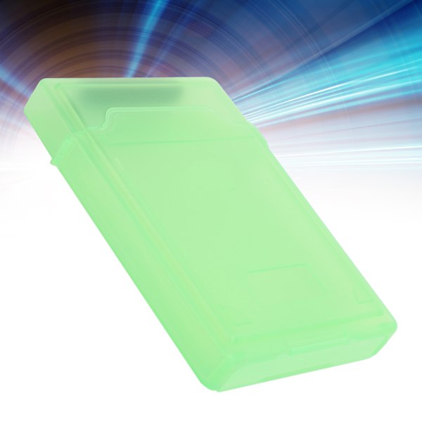 2,5-tums Hårddisklagringslåda ABS-material HDd SSD Dammtät och Antistatisk Skyddsfodral (Grön)