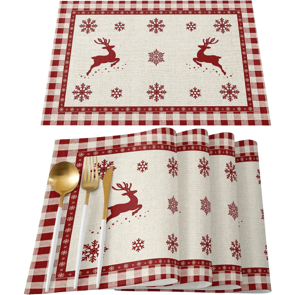Placemats for Dining Table,Heat Insulation Washable Table Mats