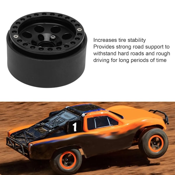 4 st RC Fälg 1,9 tum Aluminiumlegering Stabil RC Bil Hjulnav för Axial SCX10 II III Svart