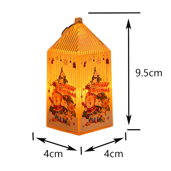 Christmas LED Lantern Light, Small Portable Flameless Lantern