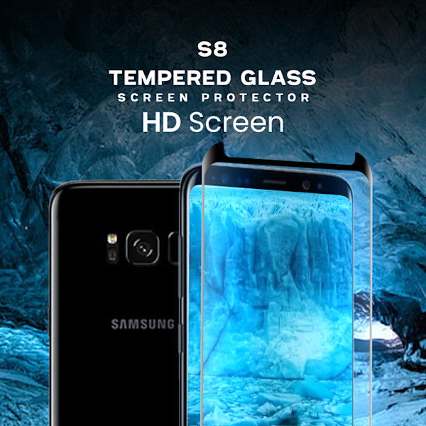 Samsung Galaxy S8 - Härdat glas 9H–Super kvalitet 3D Skärmskydd