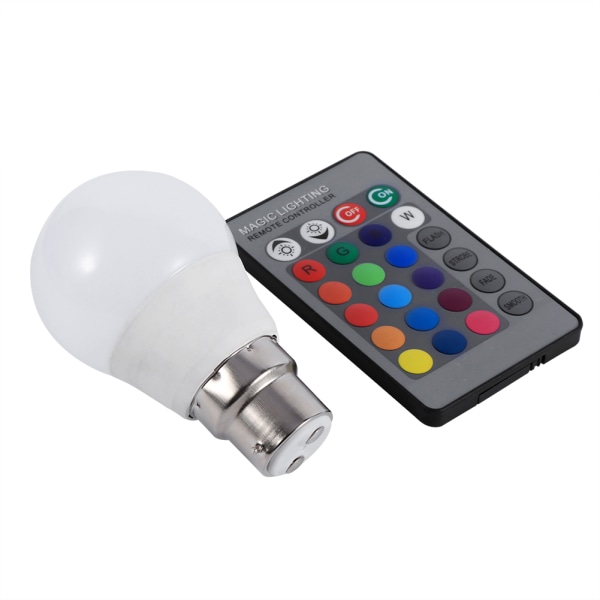 16-färgad LED RGB-färgväxlingslampa med fjärrkontroll 85V-265V