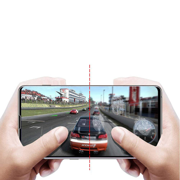 Full-Glue Sk�rmskydd fr�n HuTech f�r Samsung Galaxy S10 Plus Svart