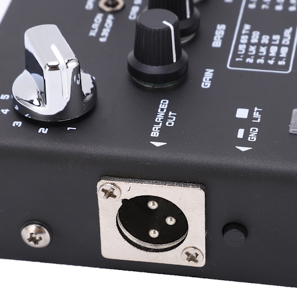 Digital Preamp Effekt Gitarr Stompbox Dubbel Kanal 18 Toner Ljudtillbehör DC 9V 320mA