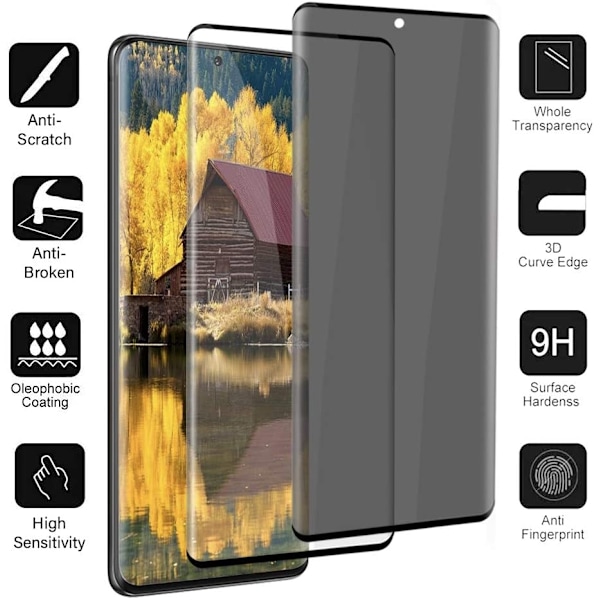 2 st Sekretess skärmskydd för samsung s20 plus