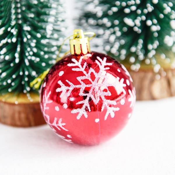 6 cm Christmas Snowflake Plastic Hanging Ball Pendant Snowflake