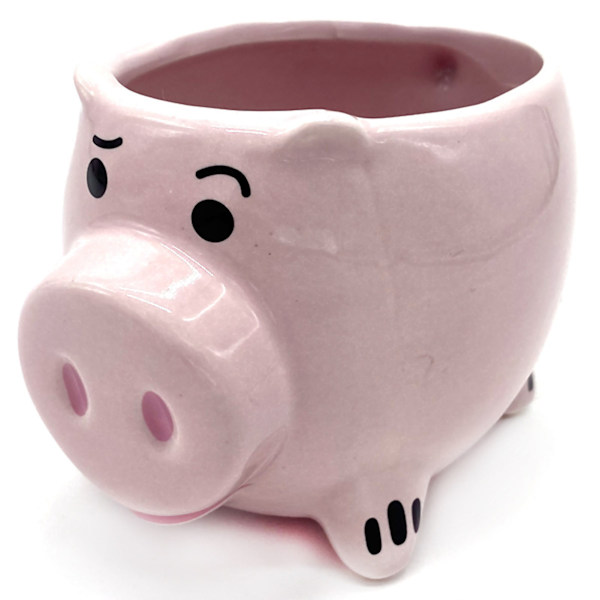 Söt gris keramisk mugg rosa bekväm grepp slät mun söt