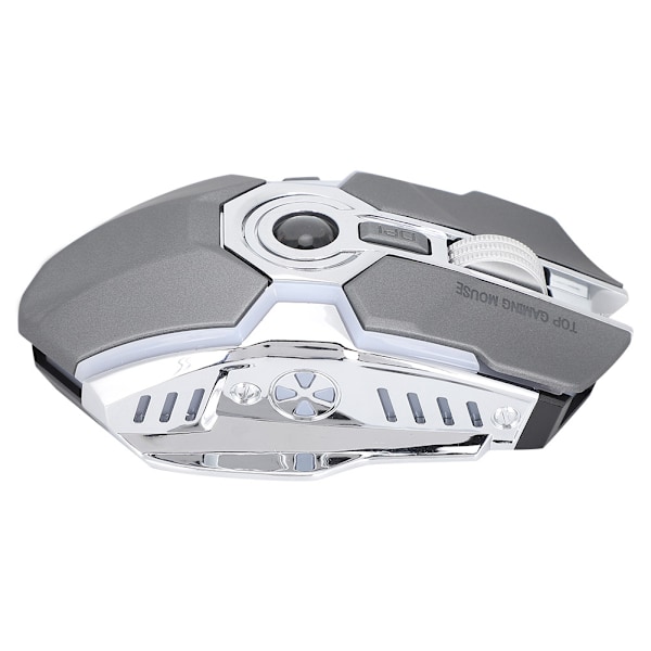 Trådlös Gamingmus Portabel 2.4GHz 1600DPI Tyst USB Optisk Laptop Desktop Datormus Grå