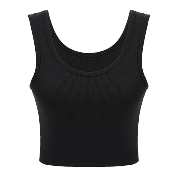 Kvinnors ärmlös skjorta Ruched Crop Tank Top