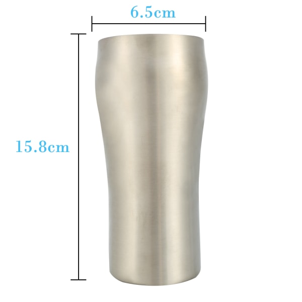 430ML Tubformad rostfritt stål Vacuum Juice Water Beer Cup