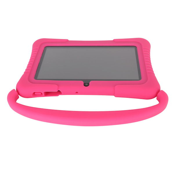 7-tums Barnplatta 2GB 32GB Quad Core-processor Dubbel Kamera 3D-design Småbarnsplatta med Skyddsfodral för Android 10 110‑240V Rosa EU-kontakt
