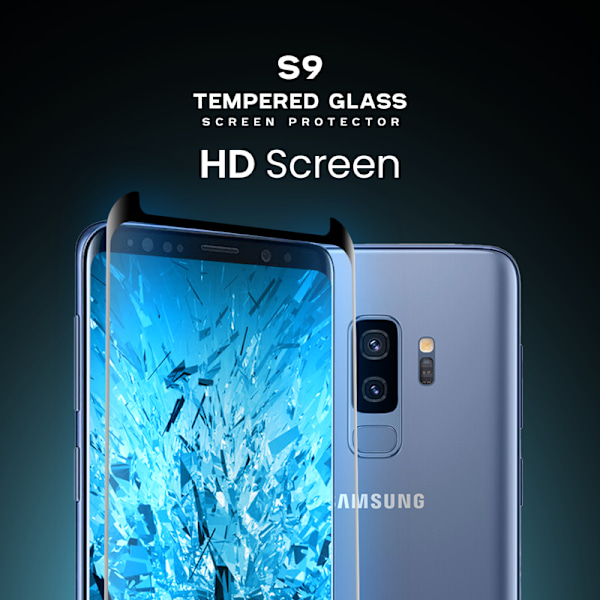 Samsung Galaxy S9 - Härdat glas-9H Super kvalitet 3D Skärmskydd