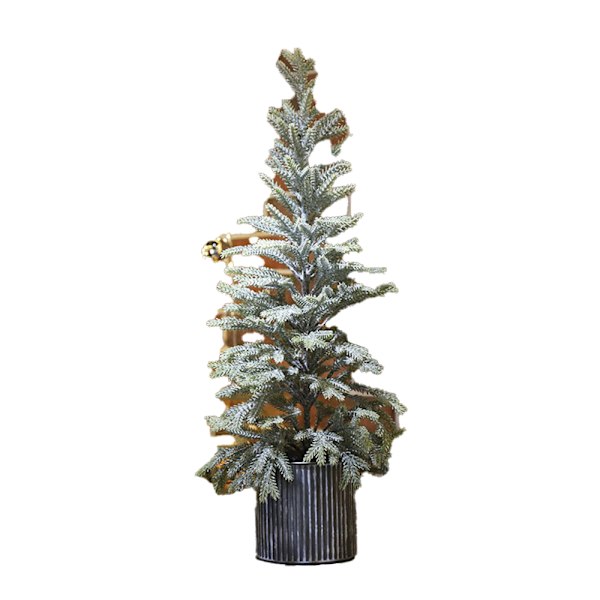 Flocking artificial Christmas tree, desktop cedar Christmas