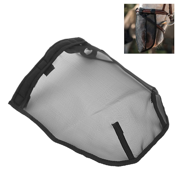 Användarvänlig hästmask, elastiskt material, andningsbart näsnät med finmaskigt tyg för hästar med andningsproblem, skyddande och bekväm