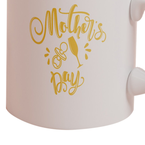 Kaffe Mugg Bred Mun Klar Mönster Keramisk Kaffe Te Mugg för