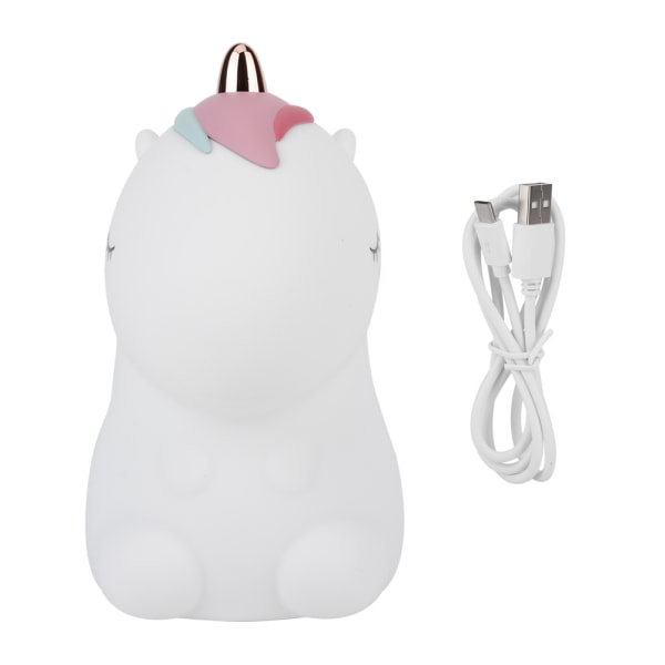 Silikon färgglad söt djur USB laddning LED nattlampa