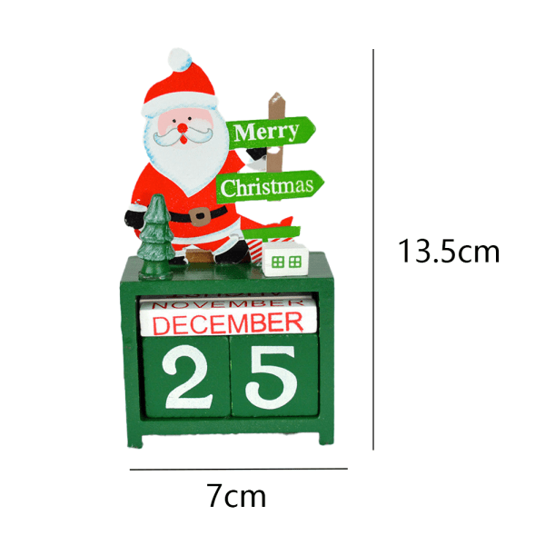 Christmas Countdown Advent Calendar with Number Wooden Blocks,