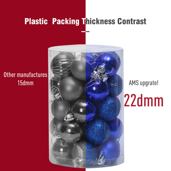 34 Christmas ball set 4cm Christmas decoration ball