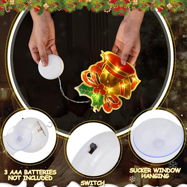 Christmas window stickers hanging lights, atmosphere lights,LED