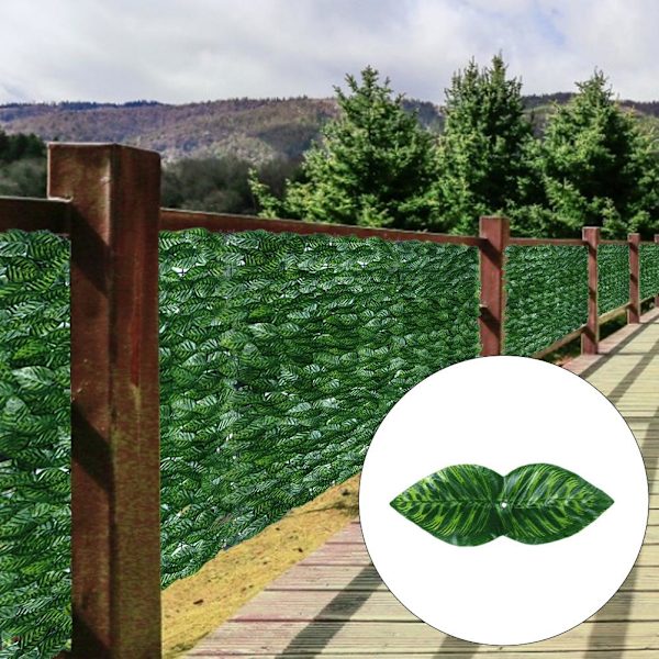 1 rulle konstgjord häckväxt staket grön blad väggdekoration