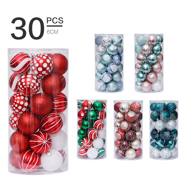 60mmDelicate Color Theme & Glittering Christmas Tree Pendants