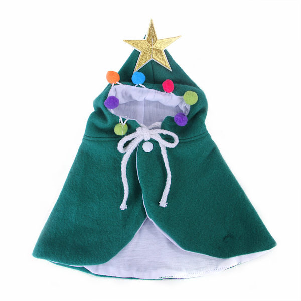 Pet Christmas Costume Puppy Xmas Cloak,for Cats and Small to