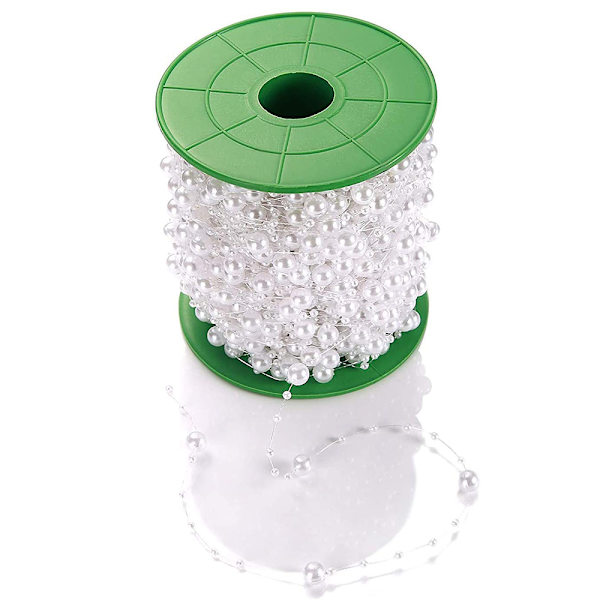 75m Pearl String Beads, Fishing Line Aritificial Pears Plastic