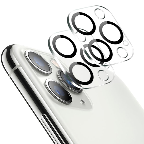 [2-Pack] iPhone 11 Pro Max Linsskydd av Härdat Glas - Skydd för Kamera, Anti-Reptåligt
