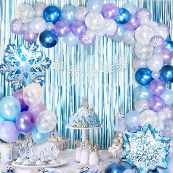 Frozen Balloon Garland Arch Kit, MMTX Frozen Födelsedagsdekoration Frozen Balloon Girl Deco 82st