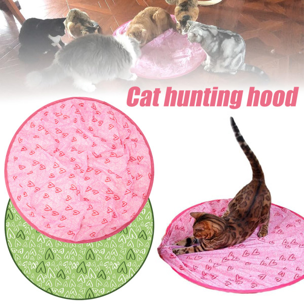 Interaktiv jaktleksak för husdjur, katt, simulerad huva, träningsmatta Pink