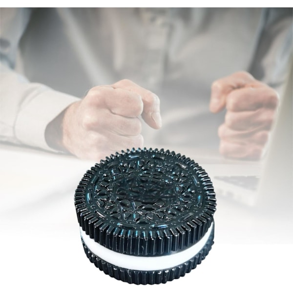 Rosa Cookie Squishy, Taba Squishy Stressavlastande Leksak, Klämma Sandwich Simulation, Ultra-Mjuk Avkoppling Leksak Black
