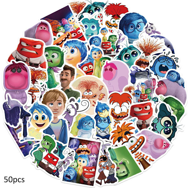 50 stk. Inside Out Klistermærker Mærkat til Børn Skateboard Laptop Bagage Vandflasker 50PCS