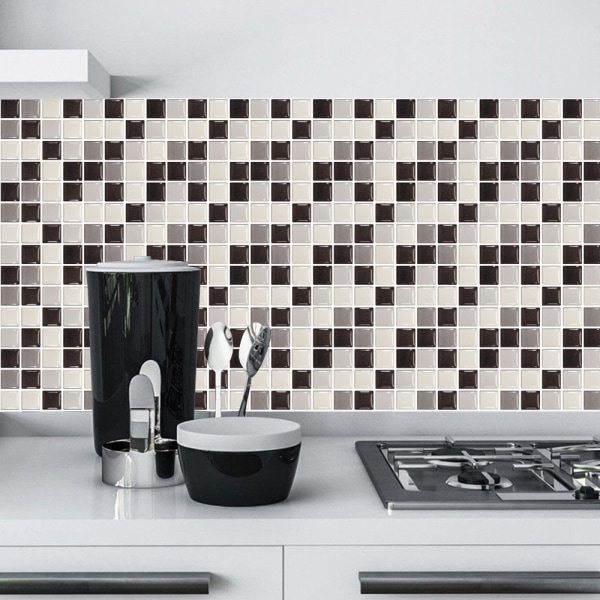 50-pack mosaik väggplattor Decoraton Avtagbar Vattentät F 50PCS