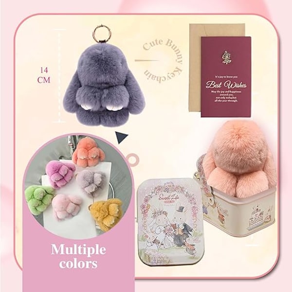 Nyckelring - BunnyLulu Nyckelring, Handgjorda Mjuka Pompom-Berlocker för Jul- och Födelsedagspresent Dark Green