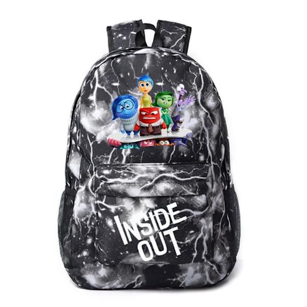 Inside Out Student Skolväska Stor Kapacitet Full Print Ryggsäck Påskgåva B