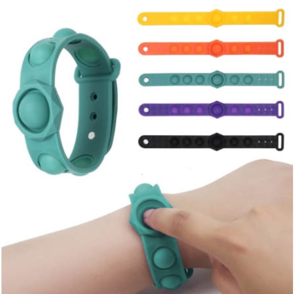 Anti Stress Unzip Armband Pops Fidget Toys Multicolor Green