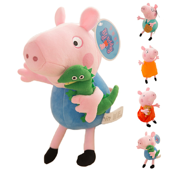 Cartoon Peppa George Mummy Daddys Barnens Sängkläder Super Mjuk Plysch Örngott Fylld Plyschdocka Rolig Samling Storlek C 30cm