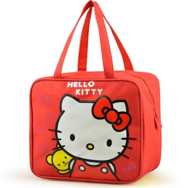 Katie Cat Lunch Bag Vuxna Tonåringar Isolerad Arbets- och Skolväska Red Bear