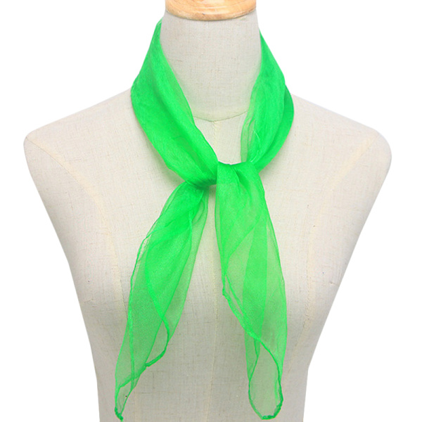 Dam Sidenscarf i Godisfärg Sjal Mode Retro Scarf Dark Green 60*60CM