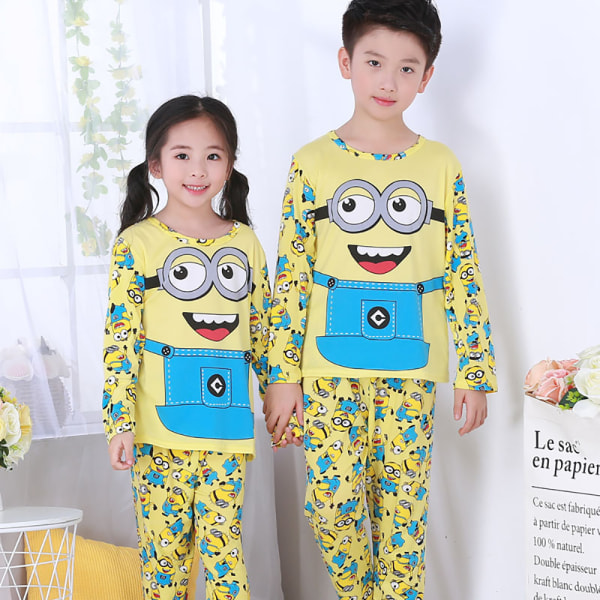 Barn sommar söta pyjamas set _ söta tryckta pyjamas _ Barn somm Minions 12