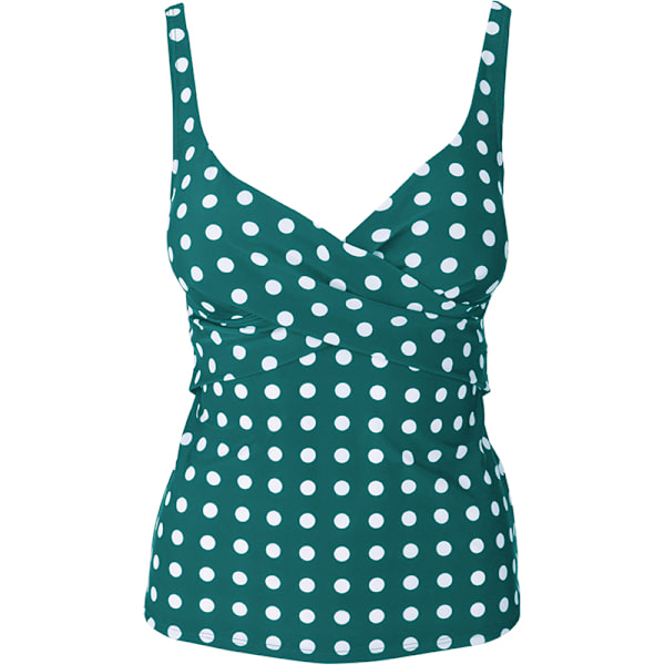 Polkadot Bokser Split Badedrakt Strandbadedrakt for Kvinner green L