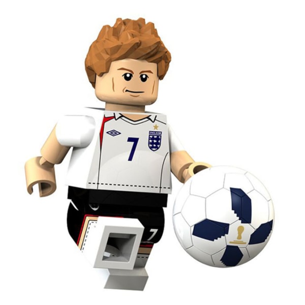 8st Fotbollsspelare Mini Block Building Action Figurer leksak
