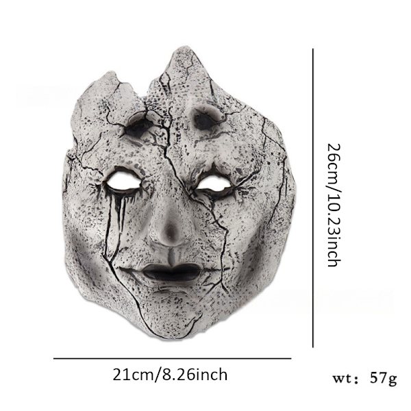 Voksne Sort Myth Wukong Maske Taoist Mi Cosplay Halloween Maskerade Horror Skræmmende Maske